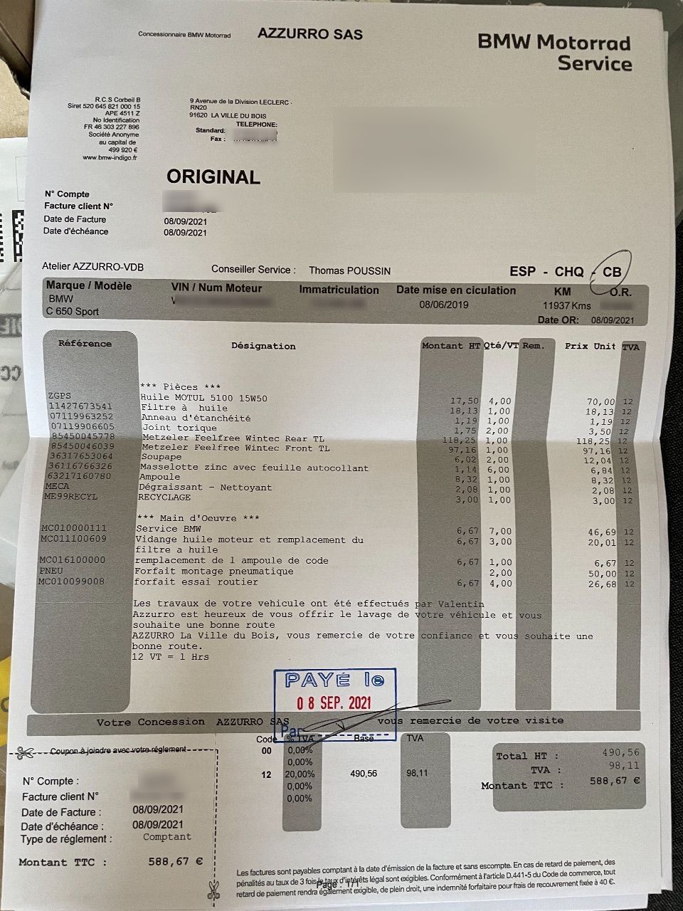 Photo BMW C 650 SPORT