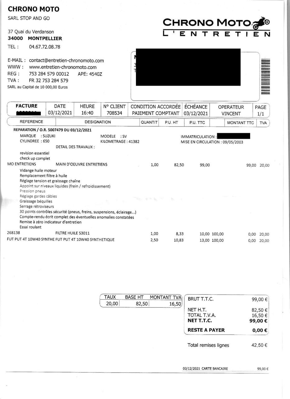 Photo SUZUKI SV 650 N