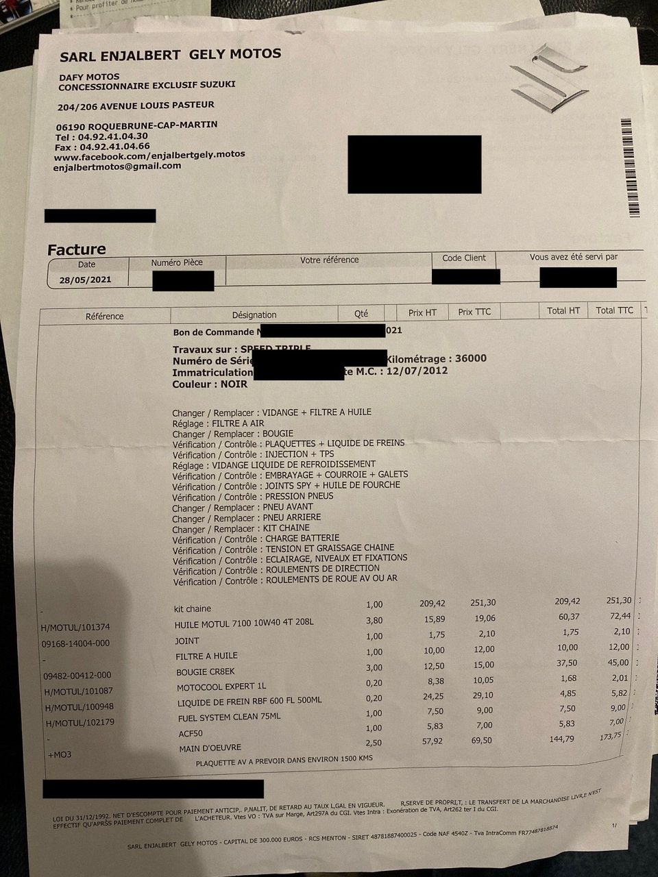 Photo TRIUMPH SPEED TRIPLE