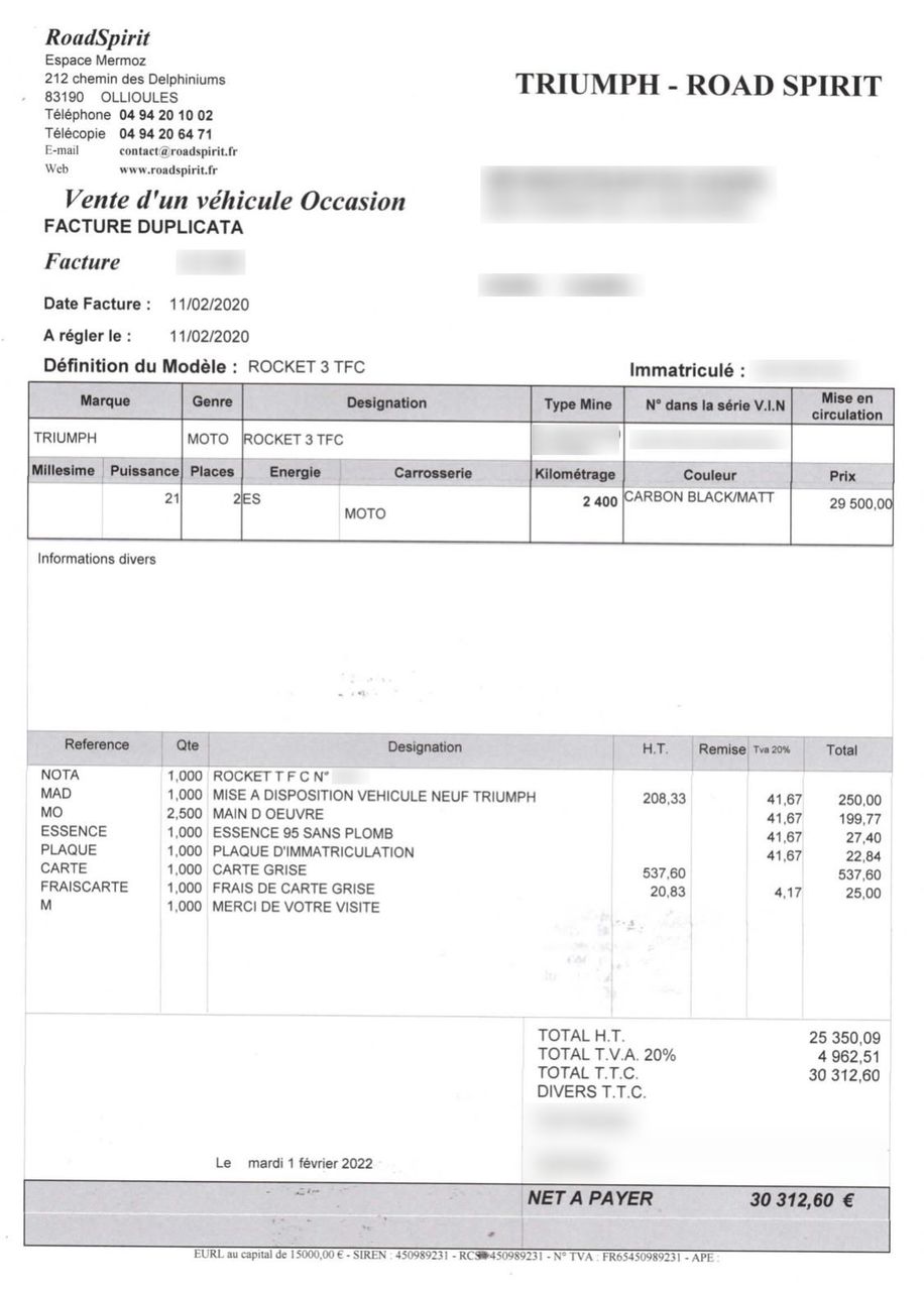 Photo TRIUMPH ROCKET 3 TFC