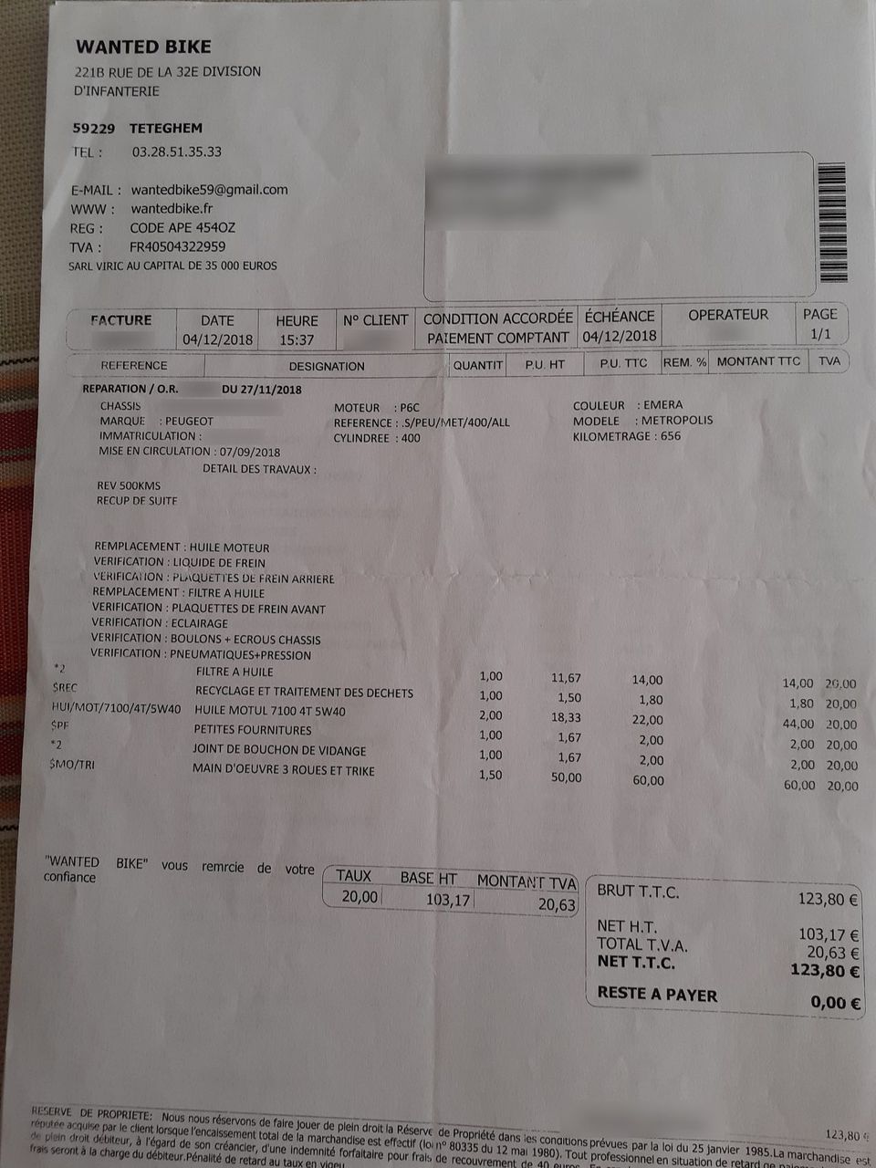 Photo PEUGEOT METROPOLIS 400