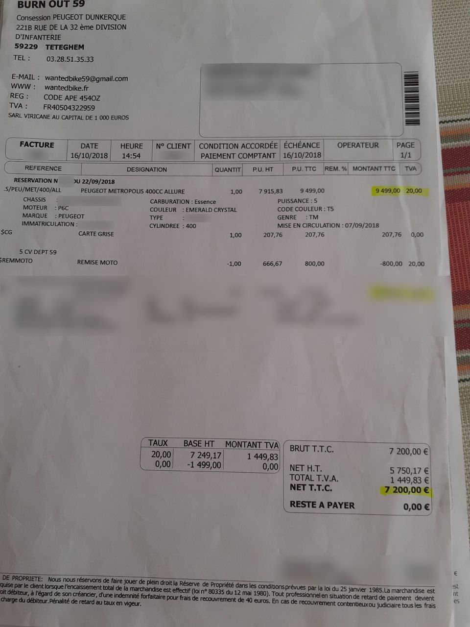 Photo PEUGEOT METROPOLIS 400