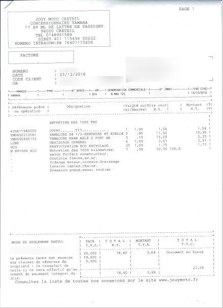 Photo YAMAHA GPD 125 A