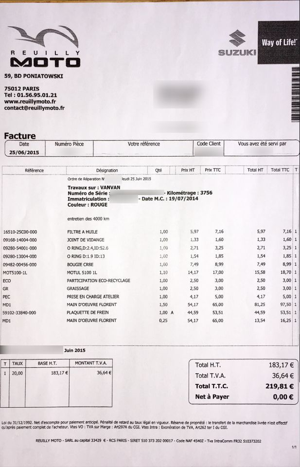 Photo SUZUKI VANVAN 125