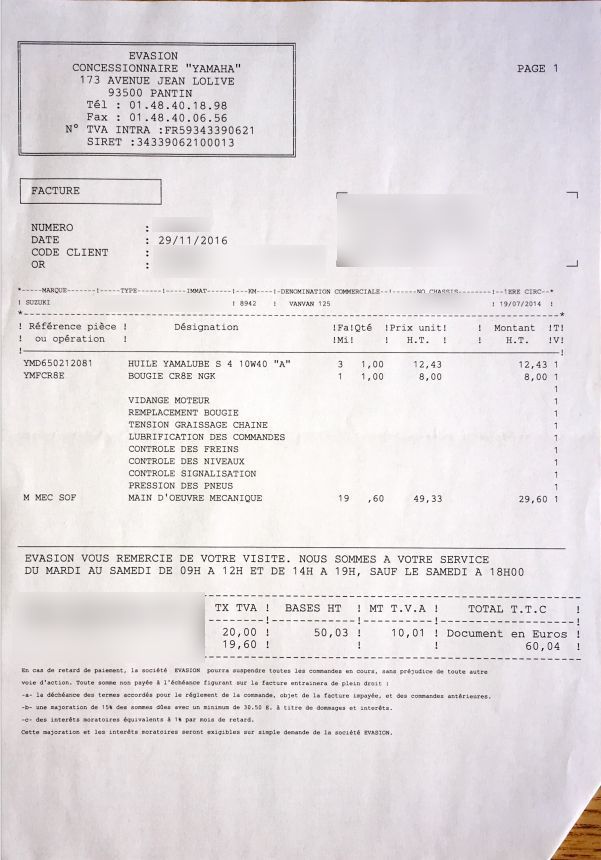 Photo SUZUKI VANVAN 125