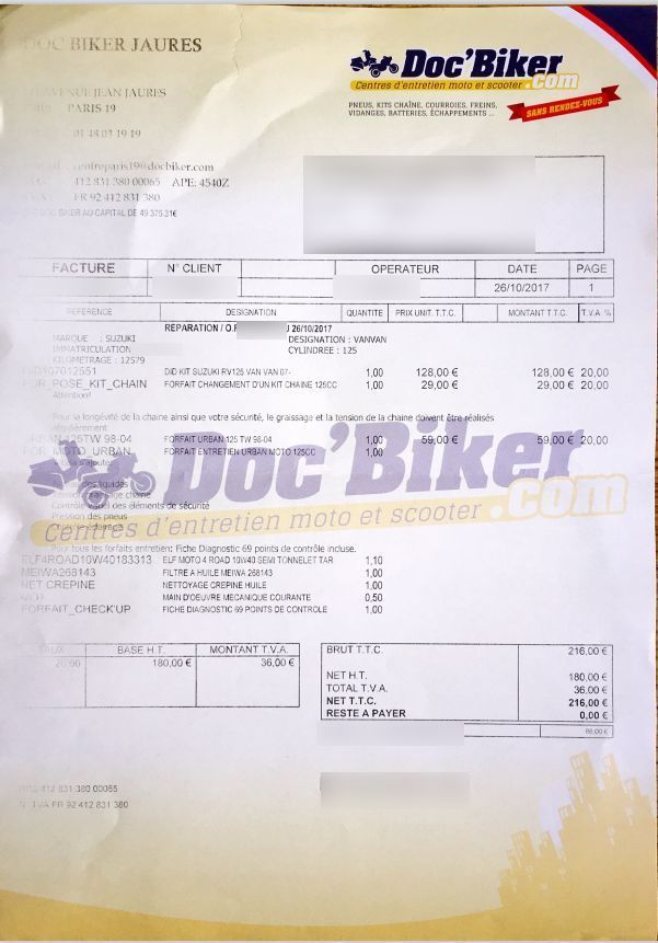 Photo SUZUKI VANVAN 125