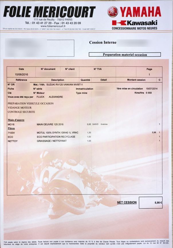 Photo SUZUKI VANVAN 125