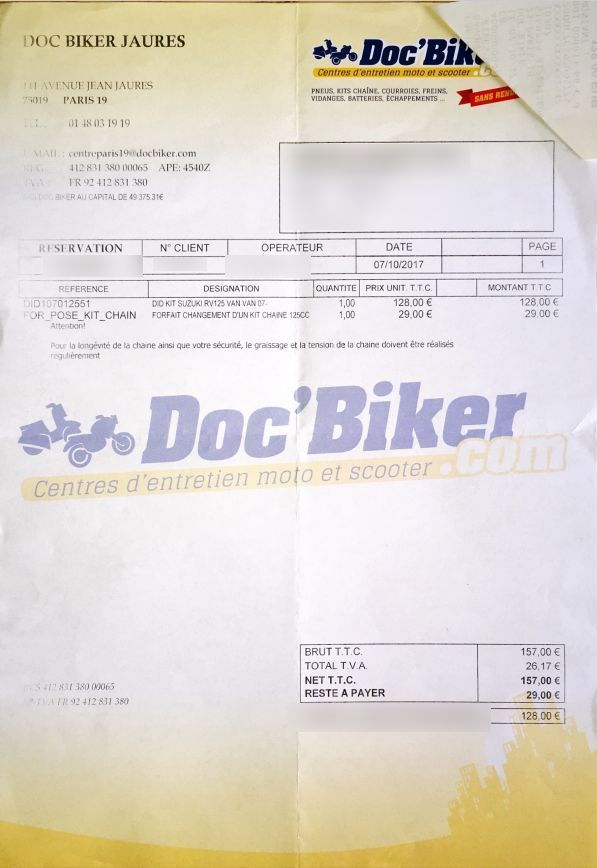 Photo SUZUKI VANVAN 125