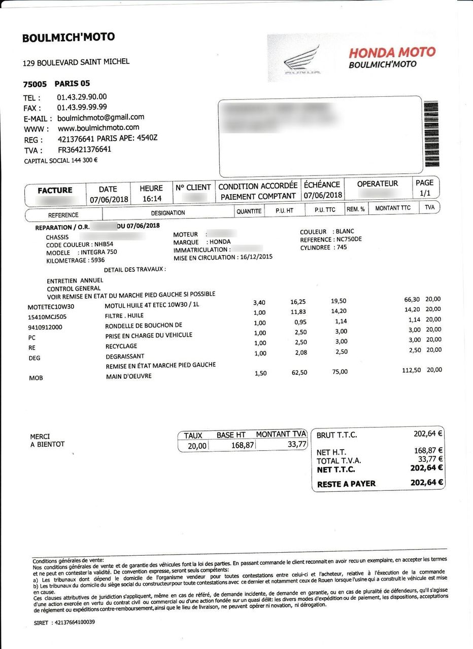 Photo HONDA NC 750 D