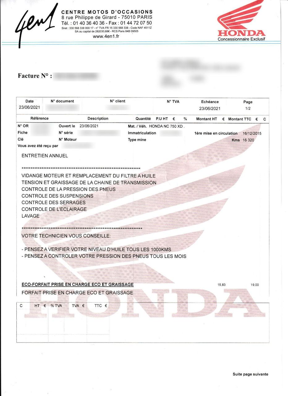 Photo HONDA NC 750 D