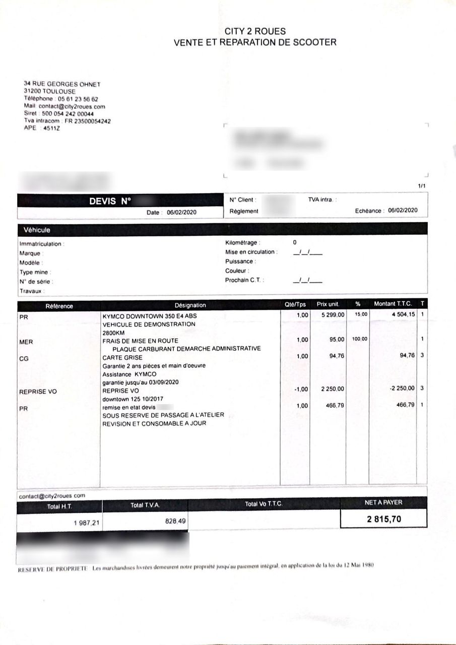 Photo KYMCO DOWNTOWN