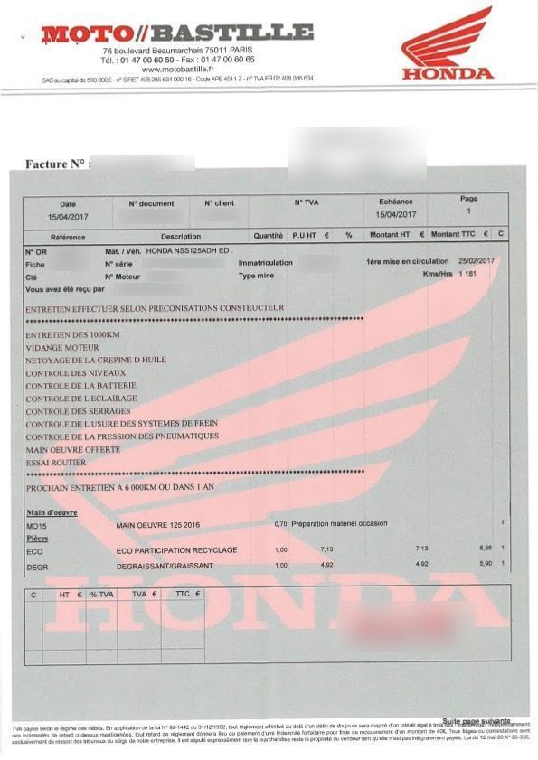 Photo HONDA NSS 125 AD