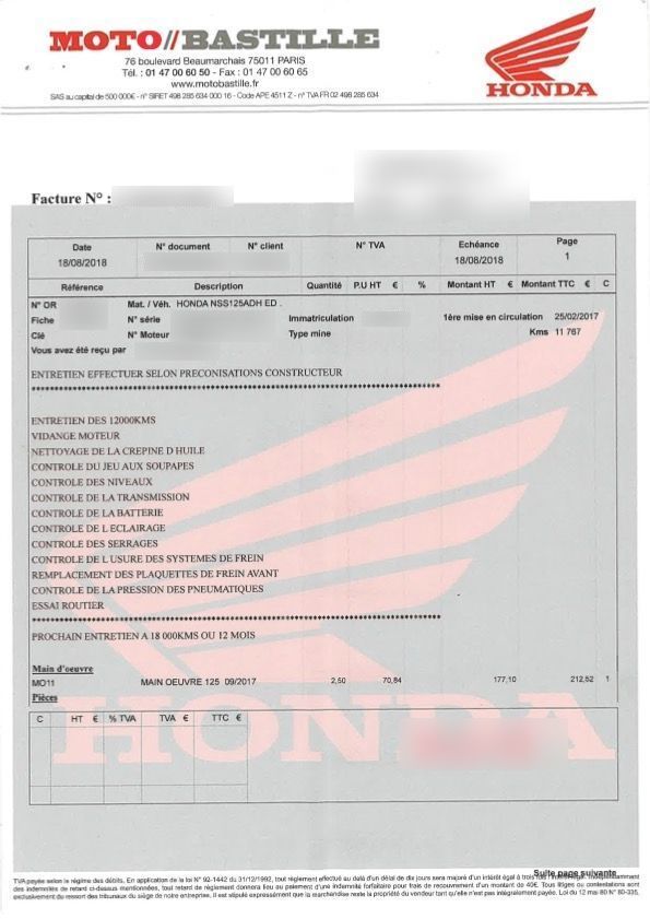 Photo HONDA NSS 125 AD