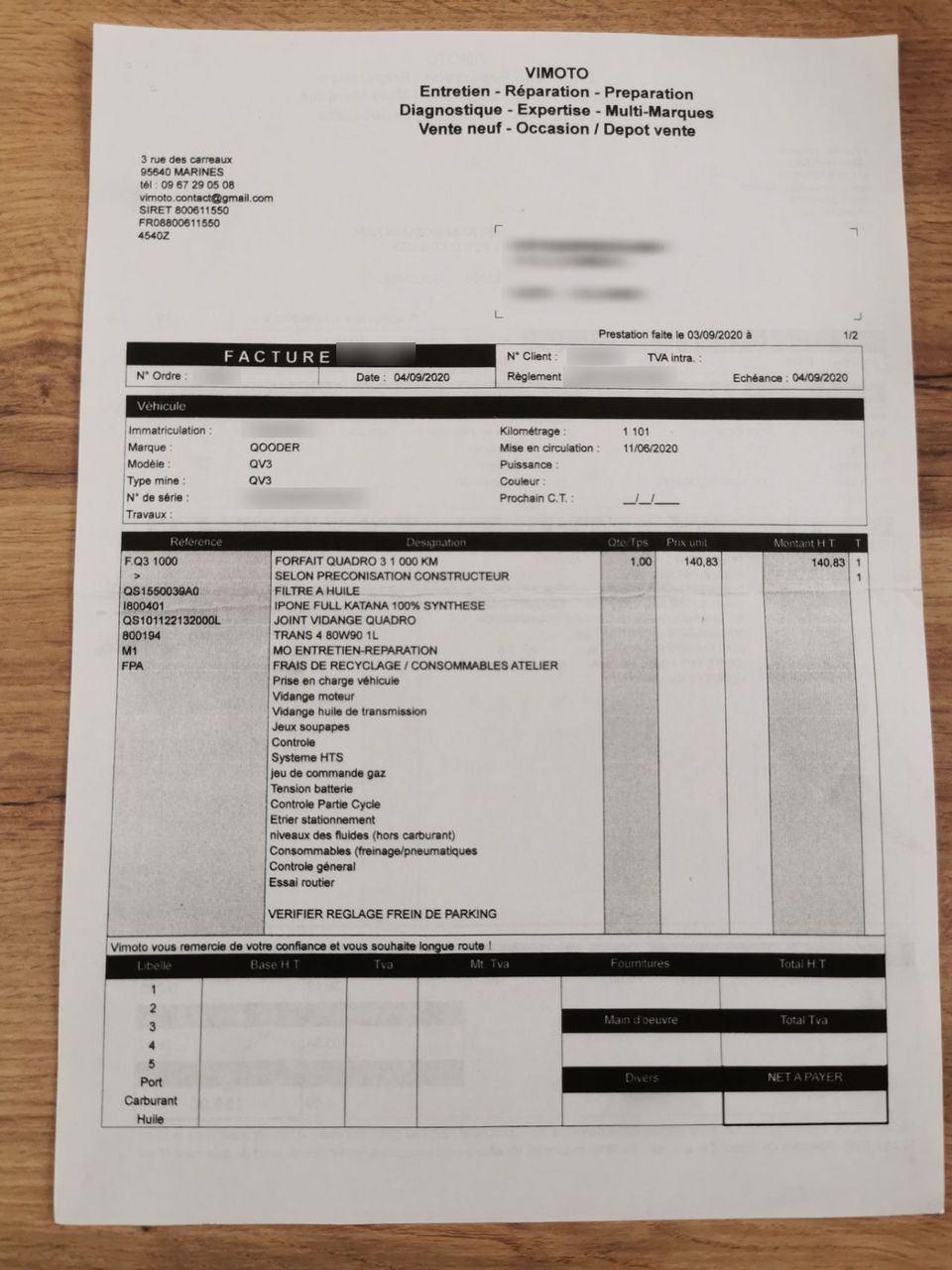 Photo QUADRO QV3 350