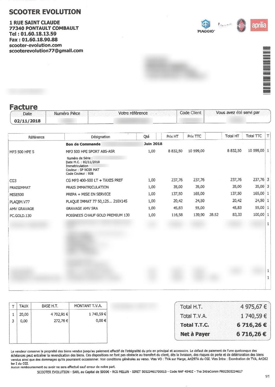 Photo PIAGGIO MP3 500 LT