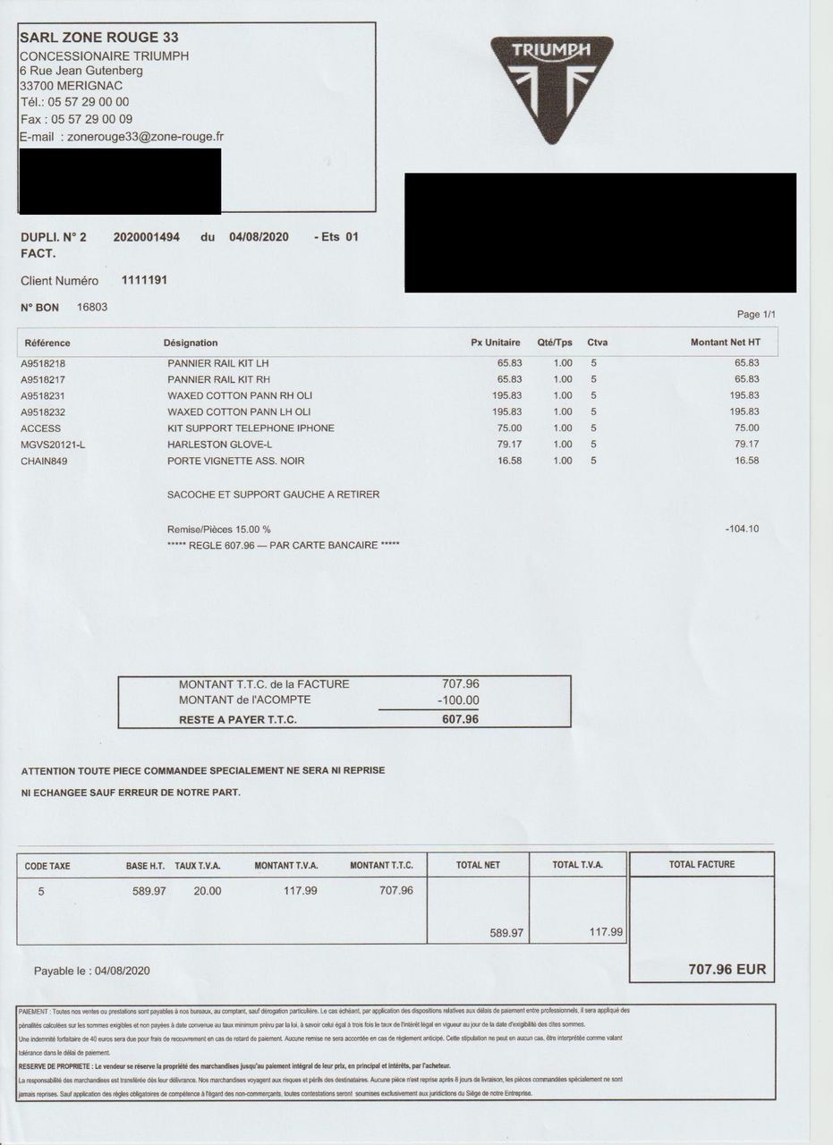 Photo TRIUMPH BONNEVILLE