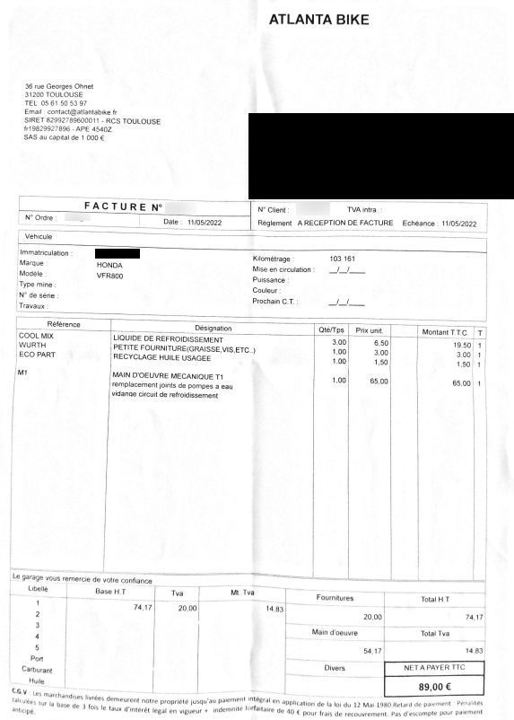 Photo HONDA VFR 800 F