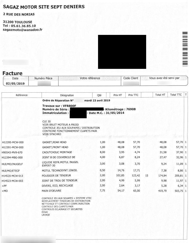 Photo HONDA VFR 800 F