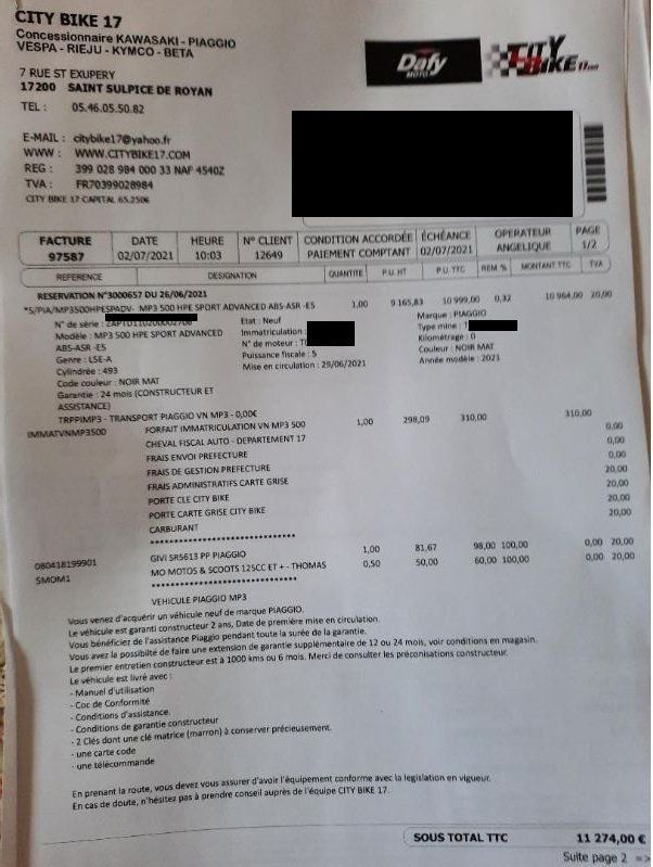 Photo PIAGGIO MP3 500 HPE