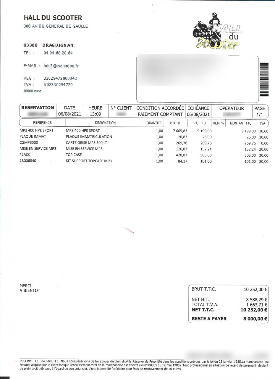 Photo PIAGGIO MP3 400 HPE