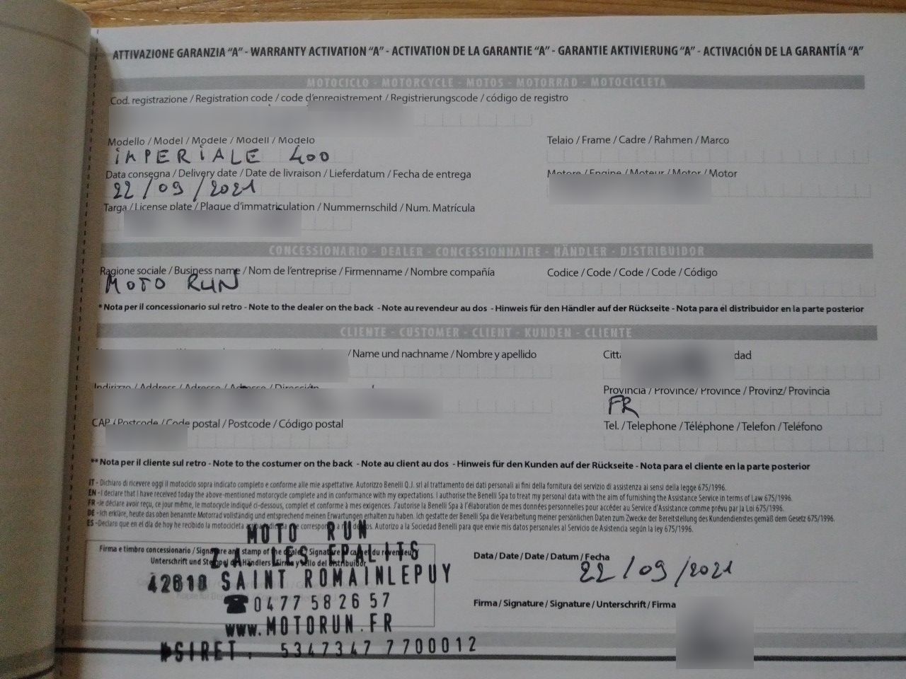 Photo BENELLI IMPERIALE 400