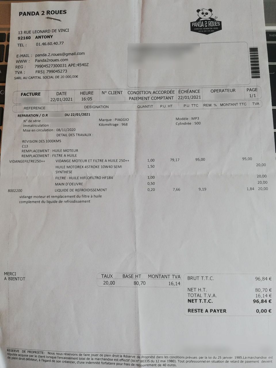 Photo PIAGGIO MP3 500 HPE