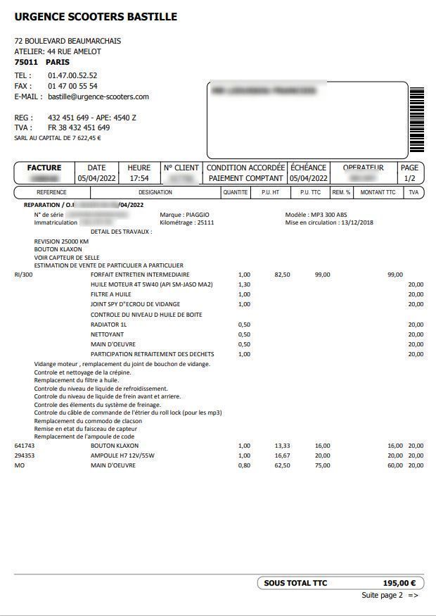 Photo PIAGGIO MP3 300 LT