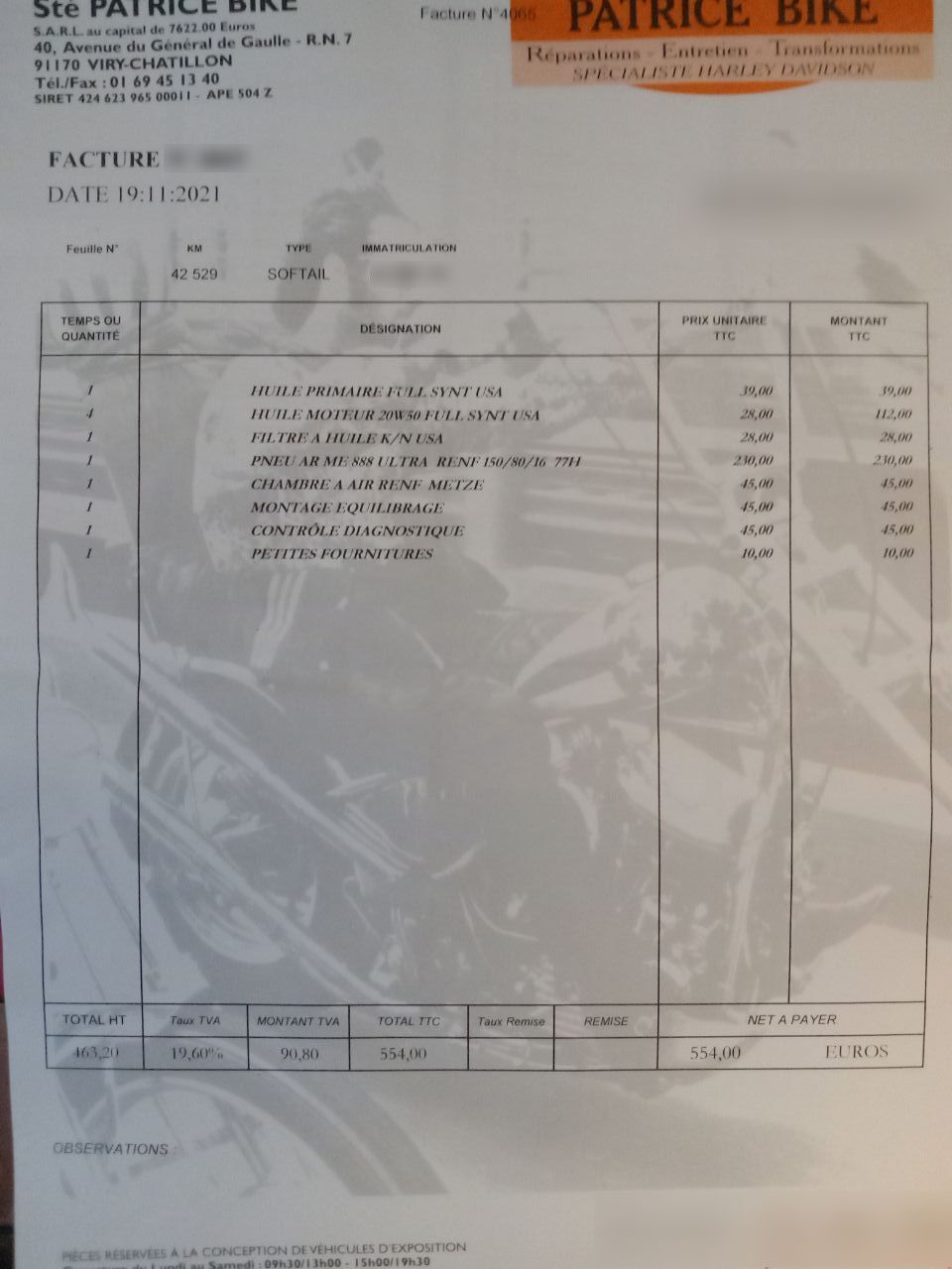 Photo HARLEY DAVIDSON 1450