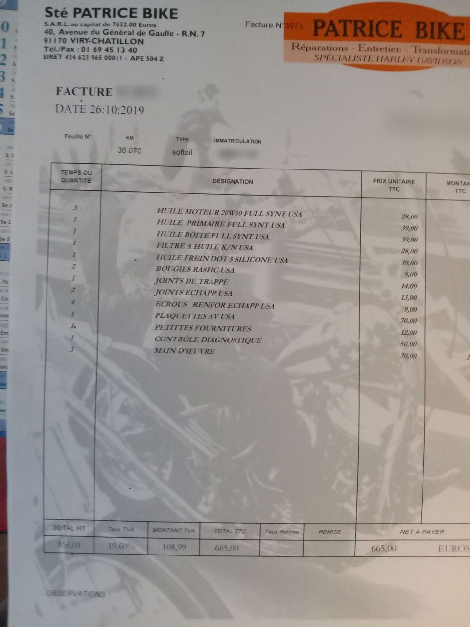 Photo HARLEY DAVIDSON 1450