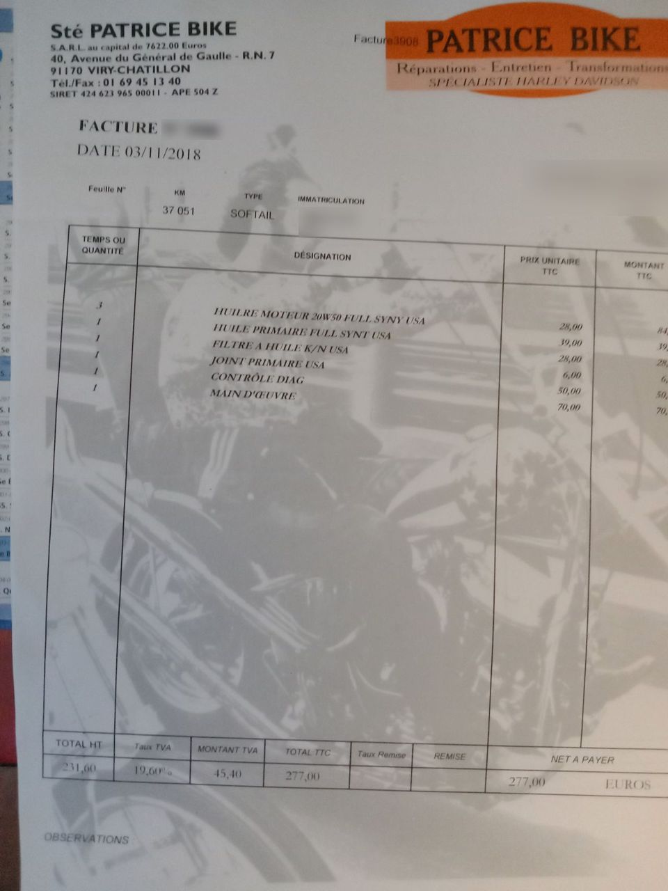 Photo HARLEY DAVIDSON 1450