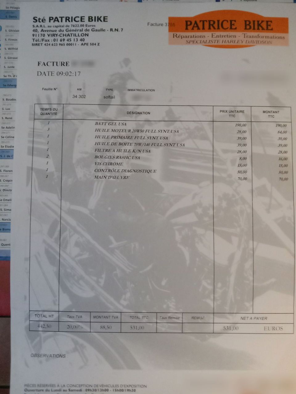 Photo HARLEY DAVIDSON 1450