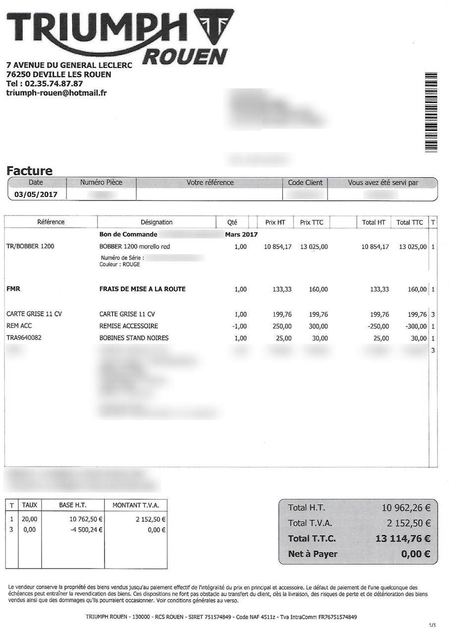 Photo TRIUMPH BONNEVILLE