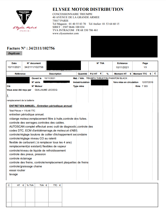 Photo TRIUMPH THRUXTON