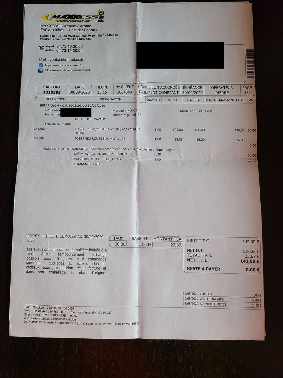 Photo INDIAN SCOUT 1200