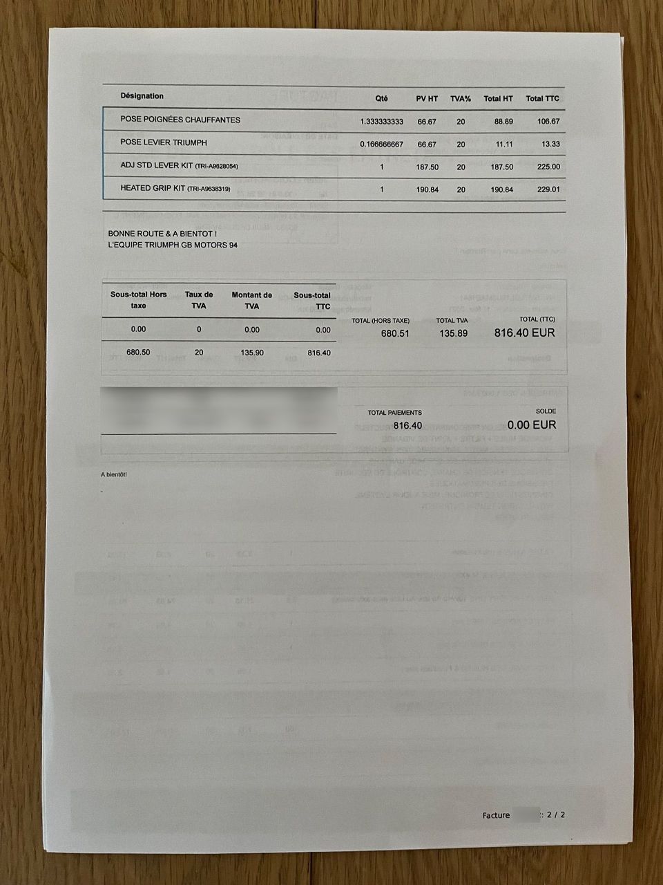 Photo TRIUMPH TRIDENT