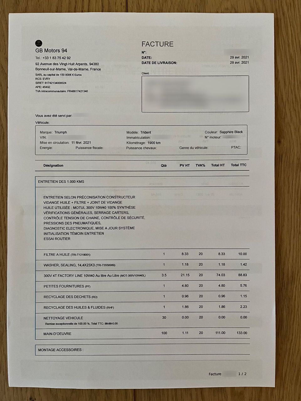 Photo TRIUMPH TRIDENT