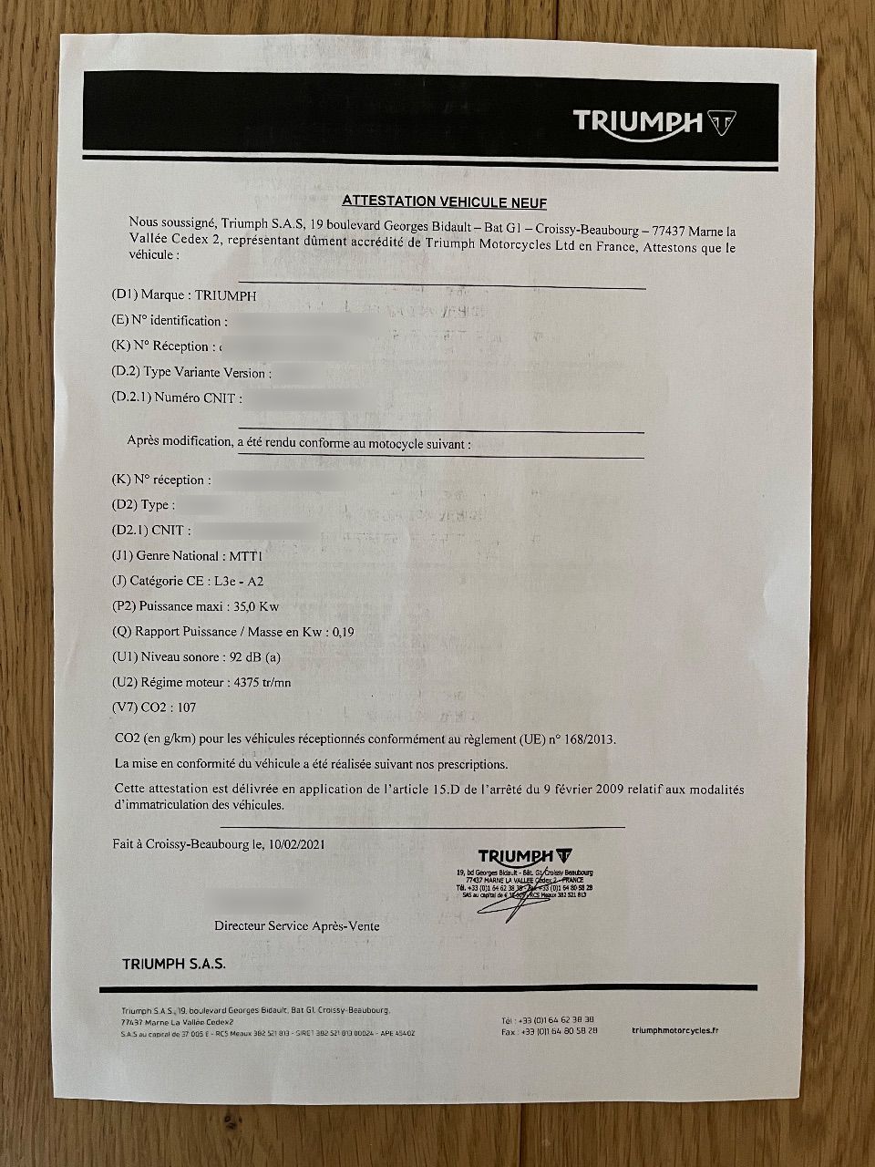 Photo TRIUMPH TRIDENT