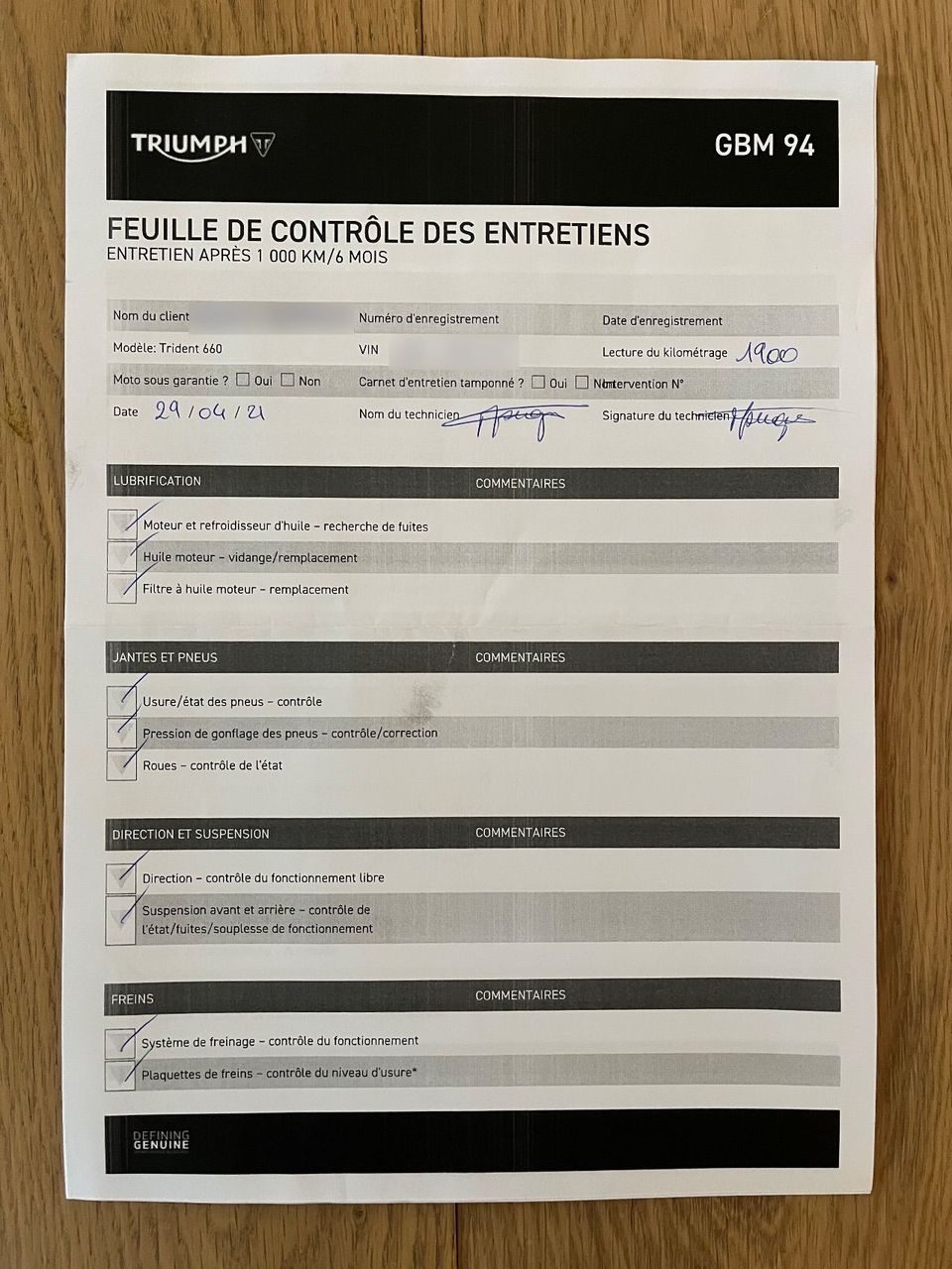 Photo TRIUMPH TRIDENT