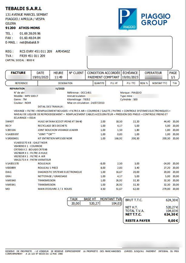 Photo PIAGGIO MP3 500 LT