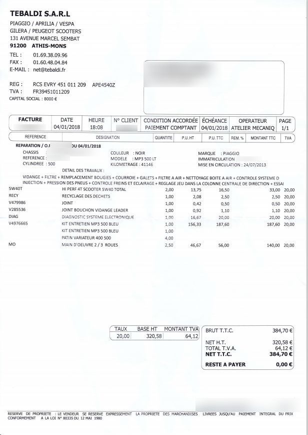 Photo PIAGGIO MP3 500 LT