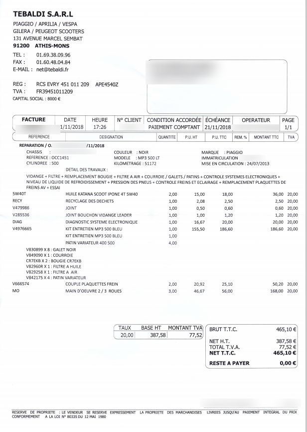 Photo PIAGGIO MP3 500 LT