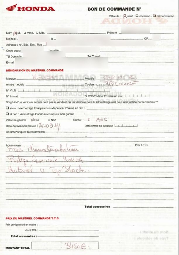 Photo HONDA CBR 125 R