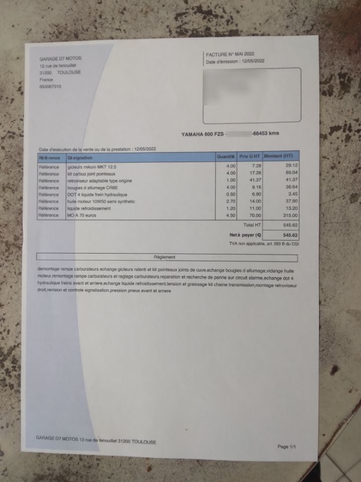 Photo YAMAHA FAZER 600