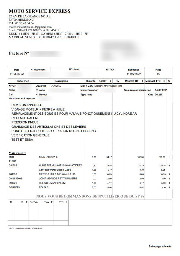 Photo SUZUKI MARAUDER 800