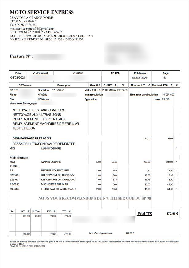 Photo SUZUKI MARAUDER 800