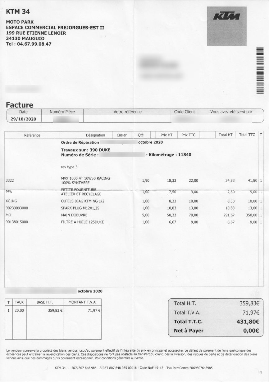 Photo KTM KTM 390 DUKE