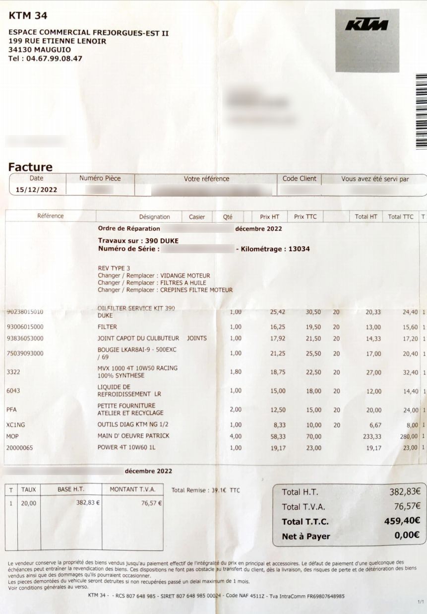 Photo KTM KTM 390 DUKE