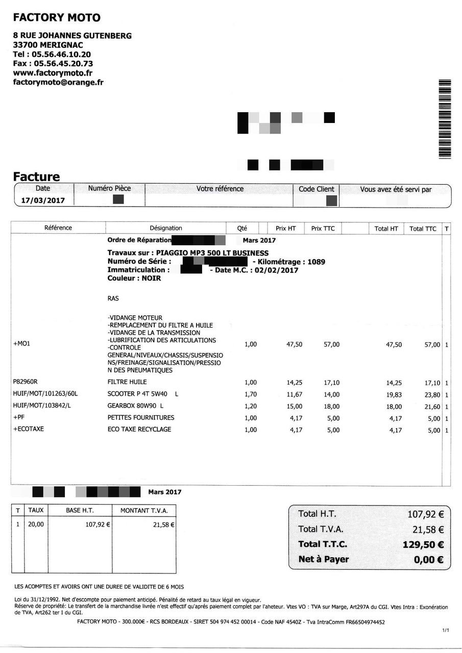 Photo PIAGGIO MP3 500 LT