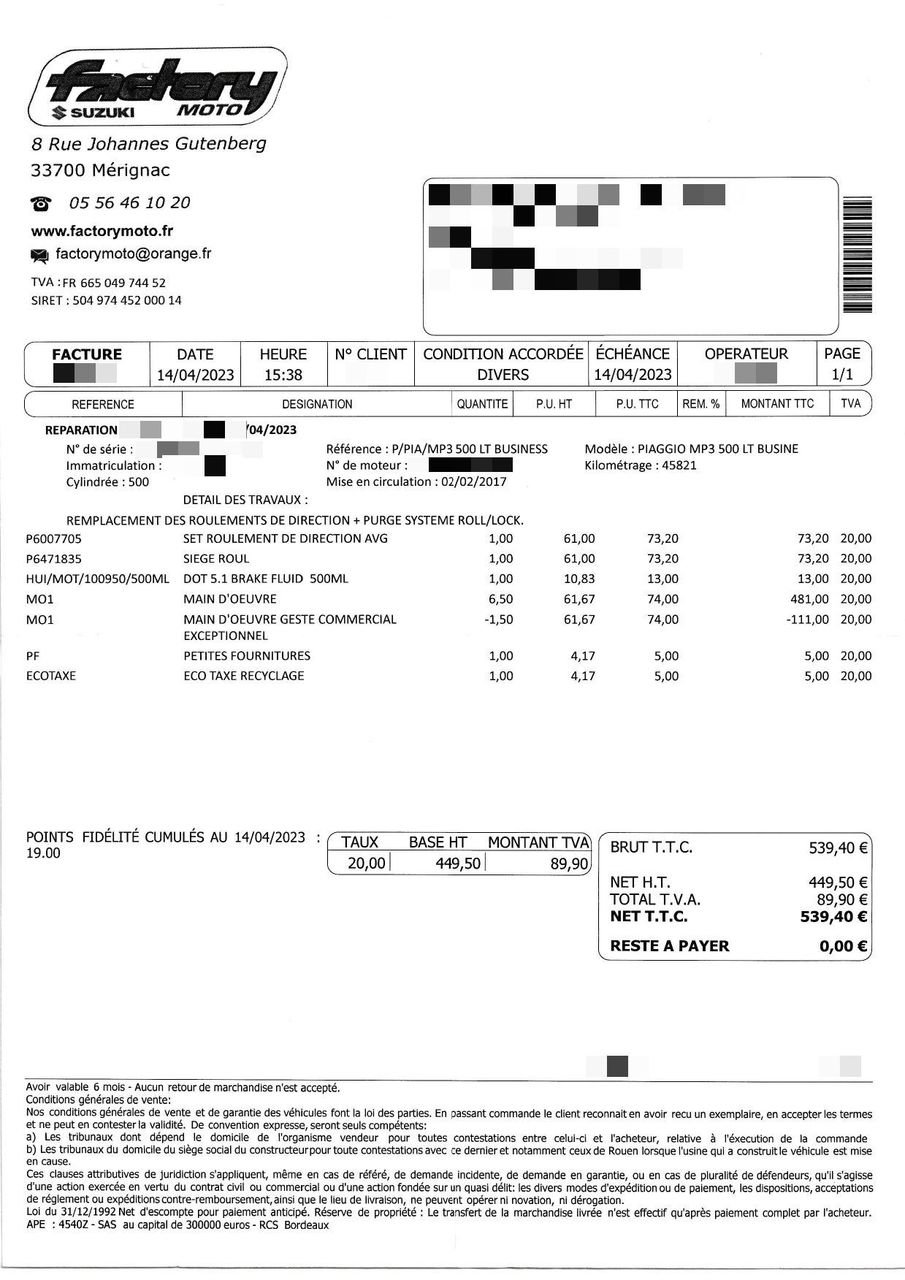 Photo PIAGGIO MP3 500 LT