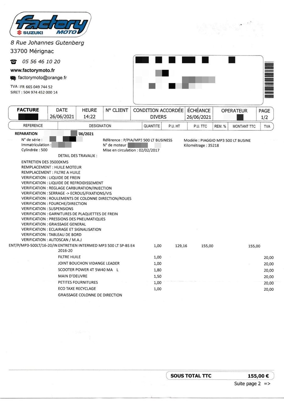 Photo PIAGGIO MP3 500 LT